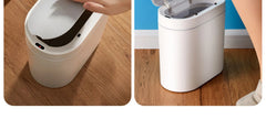 "Smart Sensor Trash Can – 7L/9L Narrow Automatic Waste Bin, Waterproof for Bathroom, Toilet, Kitchen, and Office Use"