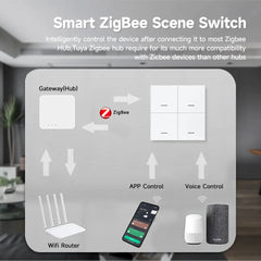 Tuya ZigBee Smart 4-Button Scene Switch