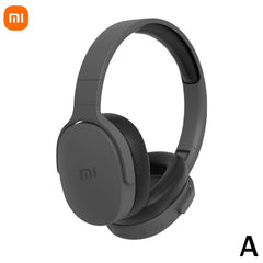 Gray headphones with Xiaomi logo on a white background