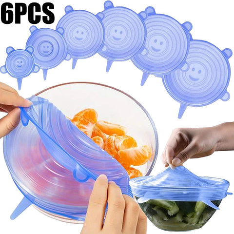 6-Pack Silicone Stretch Food Covers