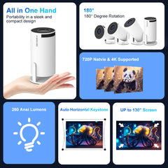 Magcubic 4K HY300 PRO Projector – 260 ANSI HD Android 11 WiFi6 Home Cinema & Outdoor Movie Projector