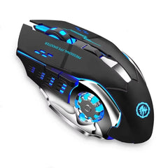 RGB Backlit Wireless Mouse – Bluetooth & 2.4GHz USB Rechargeable Silent Optical Mouse for Laptop, PC, MacBook & Tablet