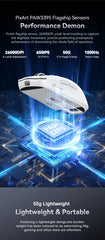 "Attack Shark X6 PAW3395 Gaming Mouse – Tri-Mode Bluetooth/2.4G/Wired, RGB, Macro Support, Magnetic Charging Base"