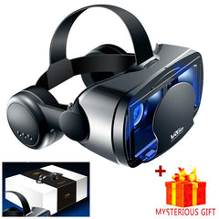 VR headset with a box and gift icon on a white background