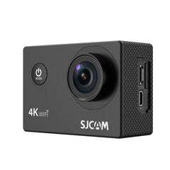 Black SJCAM action camera on a white background