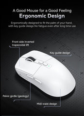 "Attack Shark X6 PAW3395 Gaming Mouse – Tri-Mode Bluetooth/2.4G/Wired, RGB, Macro Support, Magnetic Charging Base"