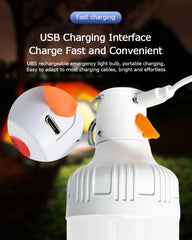 "2pcs Rechargeable LED Emergency Lights – Portable Indoor/Outdoor Flashing Lights for Barbecue, Tent, Camping with Battery"