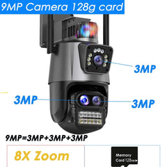 9MP Wi-Fi PTZ Security Camera with 8X Zoom