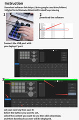 Bluetooth RGB Macro Keyboard – 3 Knobs, 12 Keys, Programmable Mechanical Hotswap Keypad