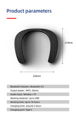 Rockmia EBS-905 Wearable Neckband Speaker – Bluetooth 5.0 Hands-Free Audio