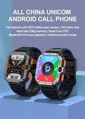 "Valdus PGD Android Smartwatch for Men – Dual HD Camera, GPS, 16GB/64GB ROM, NFC, 2G/4G SIM, WiFi, Fast Internet Access"