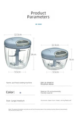 Multifunctional Manual Food Chopper – Ginger, Garlic, Vegetable & Meat Grinder with Minimalist Design