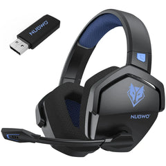 "NUBWO G06 Dual Wireless Gaming Headset – 2.4G & Bluetooth, 5ms Low Latency, 7.1 Surround Sound, ENC Mic for PC, PS4, PS5"