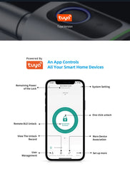 Smart home device control app with Tuya branding on a white background