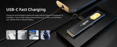 LED Keychain Flashlight – USB-C Rechargeable 800LM Mini Work Light