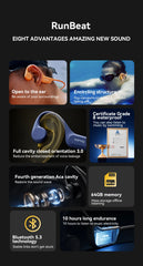 B60S Bone Conduction Earphones 64/32GB MP3 Wireless Open Headset IPX8 Waterproof Headphones