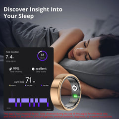"2024 COLMI R02 Smart Ring – Health Monitor with Charging Case, 39-Day Battery Life, 5ATM Waterproof for Men & Women"
