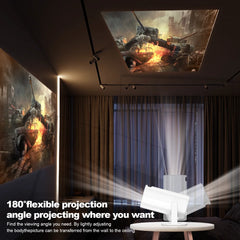 "P30MAX Android 11 Gaming Projector – 720P HD Portable Home Theater with Dual WiFi, 64GB TF Card, Wireless Game Controller"
