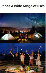 "2pcs Rechargeable LED Emergency Lights – Portable Indoor/Outdoor Flashing Lights for Barbecue, Tent, Camping with Battery"