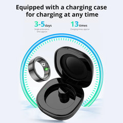 "2024 COLMI R02 Smart Ring – Health Monitor with Charging Case, 39-Day Battery Life, 5ATM Waterproof for Men & Women"