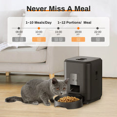 Smart Pet Food Dispenser – Timed Automatic Cat & Dog Feeder with Portion Control