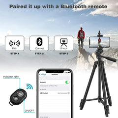 Phone Tripod with Bluetooth Remote