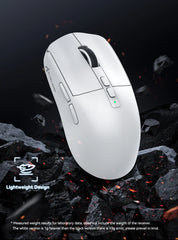 "Attack Shark X6 PAW3395 Gaming Mouse – Tri-Mode Bluetooth/2.4G/Wired, RGB, Macro Support, Magnetic Charging Base"