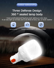 "2pcs Rechargeable LED Emergency Lights – Portable Indoor/Outdoor Flashing Lights for Barbecue, Tent, Camping with Battery"