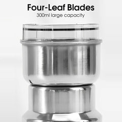 Compact Coffee Bean & Spice Grinder – Ultra-Fine Electric Crusher for Wet and Dry Ingredients