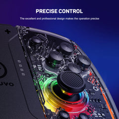 KS40 Wireless Transparent Joy-Pad – LinYuvo LED Switch Controller with Turbo for Nintendo NS/OLED/Lite