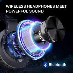 "OneOdio Fusion A70 Wireless Bluetooth Headphones – Bluetooth 5.2 Over-Ear Hi-Res Audio, 72H Playtime, Professional Studio Monitor"