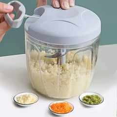 Multifunctional Manual Food Chopper – Ginger, Garlic, Vegetable & Meat Grinder with Minimalist Design