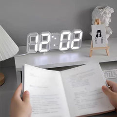 Voice-Activated 3D Luminous Digital Clock – Simple Fashion Silent Alarm Desktop Clock