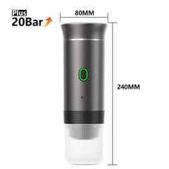 Portable 3-in-1 Electric Espresso Machine – Wireless Coffee Maker for Capsule or Ground