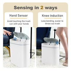 "Smart Sensor Trash Can – 7L/9L Narrow Automatic Waste Bin, Waterproof for Bathroom, Toilet, Kitchen, and Office Use"