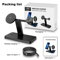 MagSafe 4-in-1 Foldable Wireless Charger for iPhone & Apple Devices