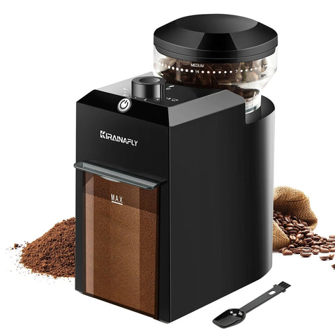 "Electric Burr Coffee Grinder – 28 Settings for Espresso, French Press, Drip"