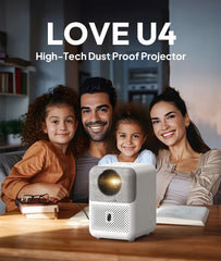 "BYINTEK LOVE U4 Smart Mini Projector – 4K Support, 1080P HD Android WiFi Home Theater for Smartphone & Cinema Use"