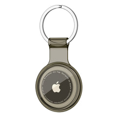 Apple AirTag case with keychain on a white background