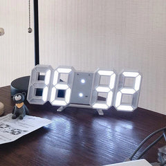 Voice-Activated 3D Luminous Digital Clock – Simple Fashion Silent Alarm Desktop Clock