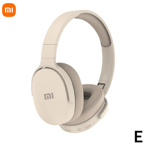 Beige headphones with Xiaomi logo on a white background