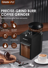 "Electric Burr Coffee Grinder – 28 Settings for Espresso, French Press, Drip"