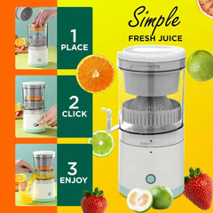 "Electric Citrus Juicer – USB Rechargeable Juice Cup for Orange, Lemon, Fruit Press with Pulp Separator for Fresh Juice"