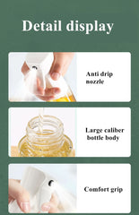 "200ml/300ml Oil Spray Bottle – Kitchen, BBQ, Olive Oil Dispenser, Vinegar & Soy Sauce Sprayer for Cooking, Baking, Camping"