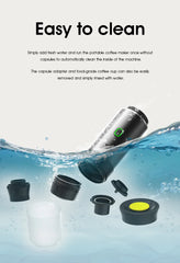 Portable 3-in-1 Electric Espresso Machine – Wireless Coffee Maker for Capsule or Ground