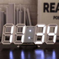 Voice-Activated 3D Luminous Digital Clock – Simple Fashion Silent Alarm Desktop Clock