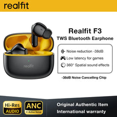 Realfit F3 ANC Bluetooth Earphones with ENC Call