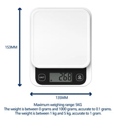 5kg Smart Kitchen Scale with Nutrition Calculator