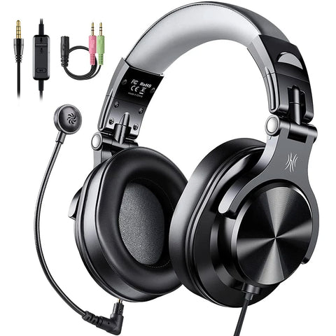 "OneOdio Wired Gaming Headset – Over-Ear 3.5mm Headphones with Detachable Microphone for PC, PS4, Xbox & Computer"