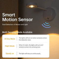 "Wireless Night Light with Motion Sensor – USB LED Wall Lamp for Kitchen, Bedroom, Living Room, and Mural Indoor Lighting"